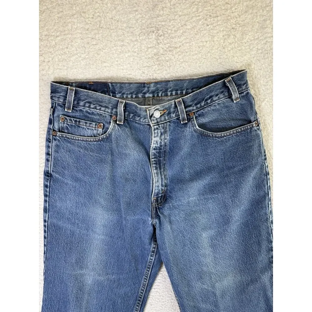 Vintage Levis Jeans Mens 36x30 Blue 550 Relaxed Fit Denim Made In USA Red Tab